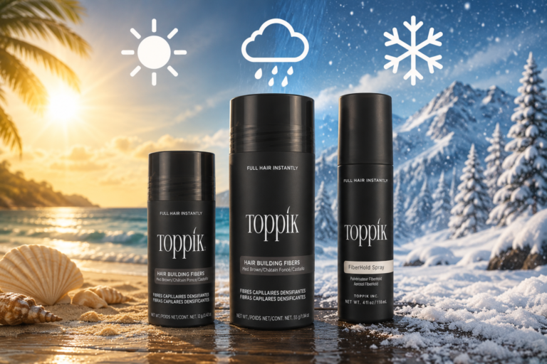Колко издържа TOPPIK  Hair Building Fibers и FiberHold Spray при плаж дъжд и сняг